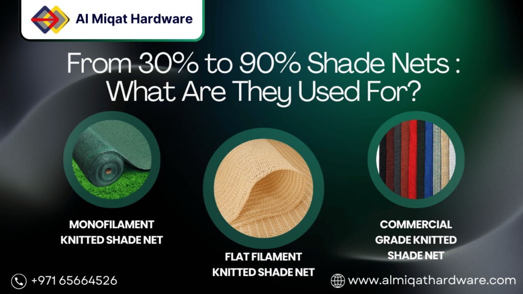 From 30% to 90% Shade Nets: What Are They Used For?