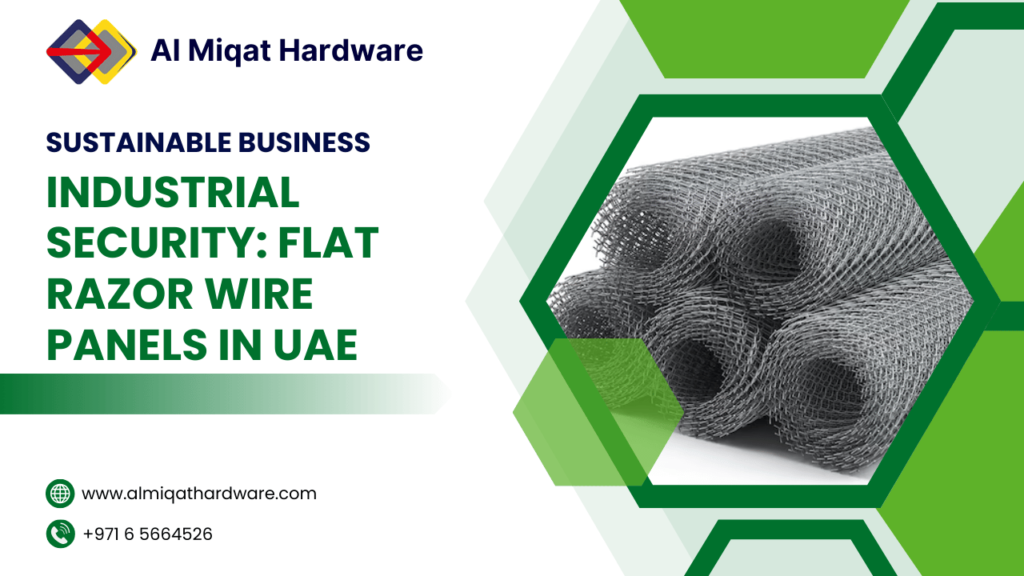 Industrial security flat razor wire panels in UAE