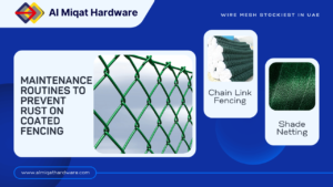 Maintenance routines to prevent rust on coated fencing